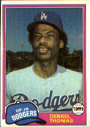 1981 Topps Baseball Cards      211     Derrel Thomas
